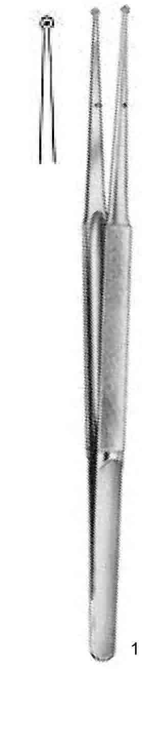 RİNG TİP MİKRO DOKU PENSETİ YUVARLAK SAPLI DÜZ  1,5X2,0 MM 18 CM